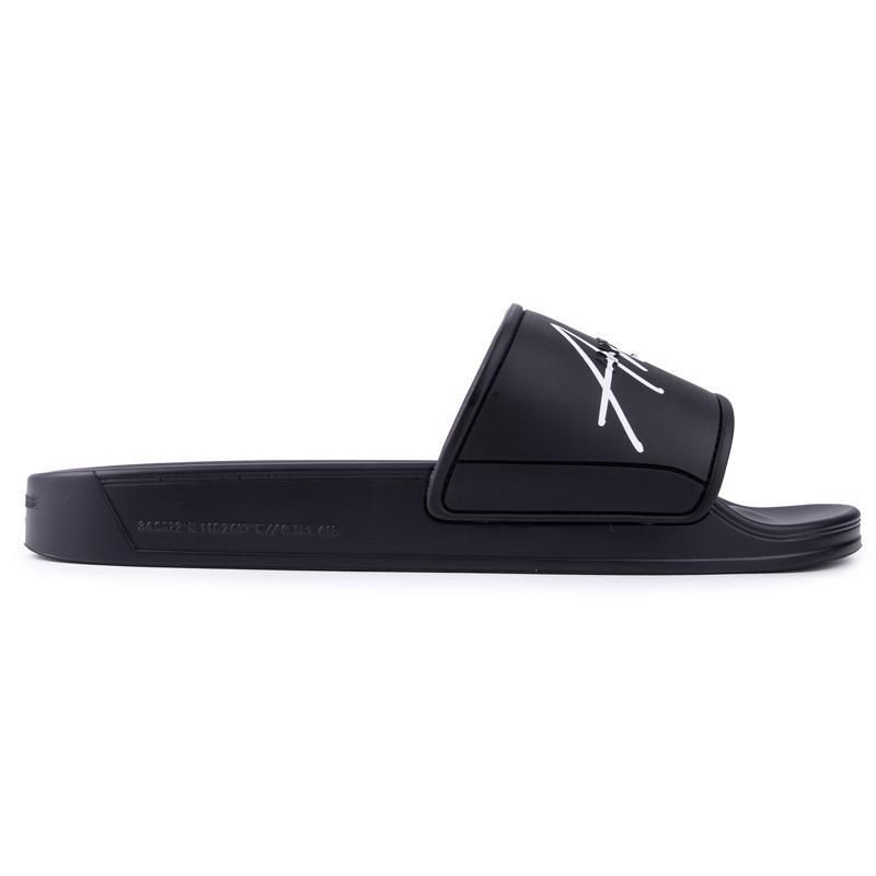 Herren Badesandale Schwarz mit Logo