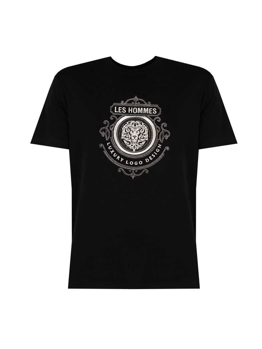 T-Shirt mit luxuriösem Logo-Grafikprint