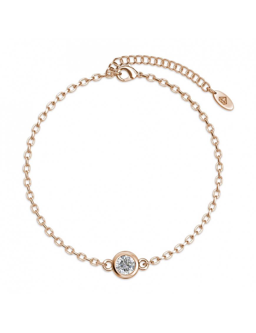 Geburtsstein-Armband in Roségold mit Kristall