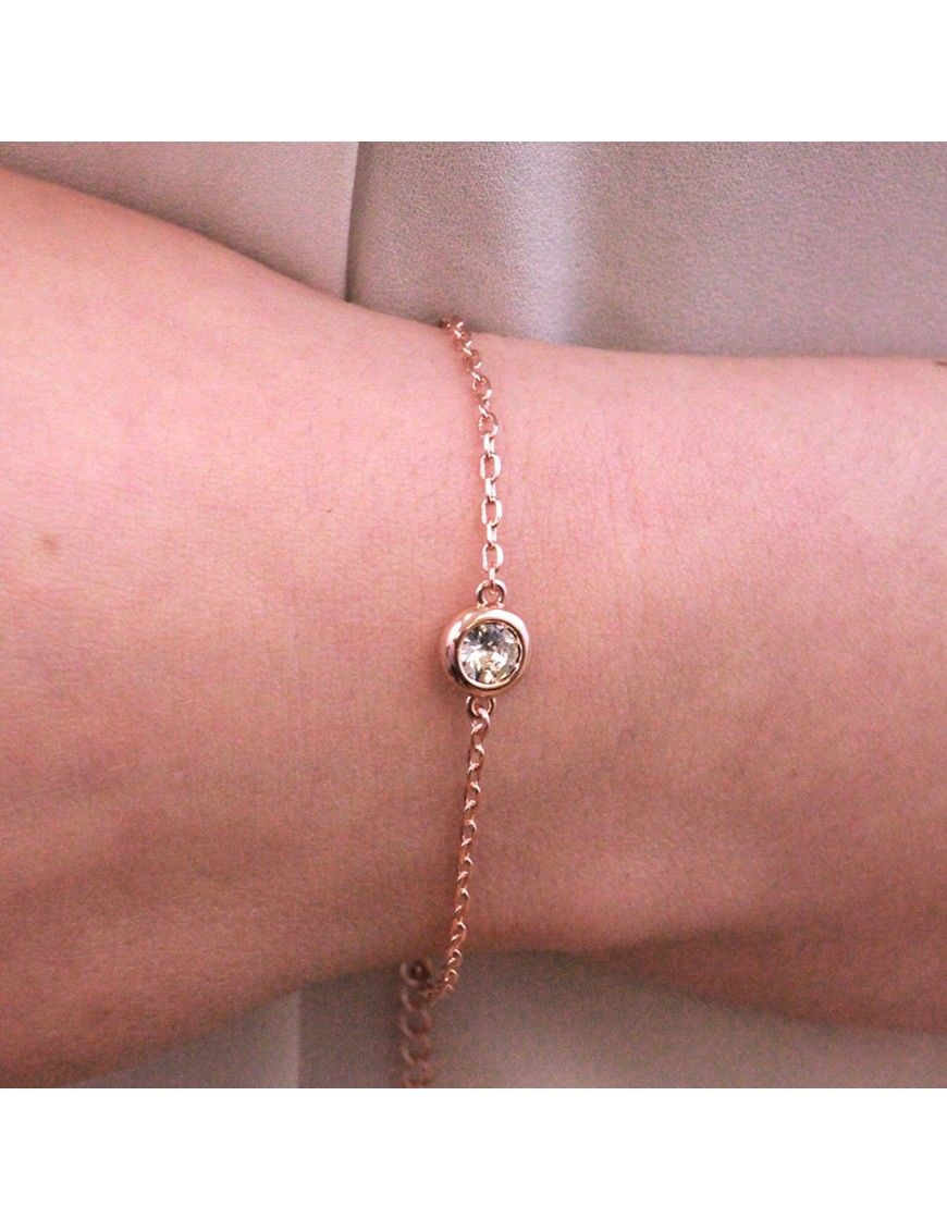 Elegantes Kristall-Armband mit Zargenfassung
