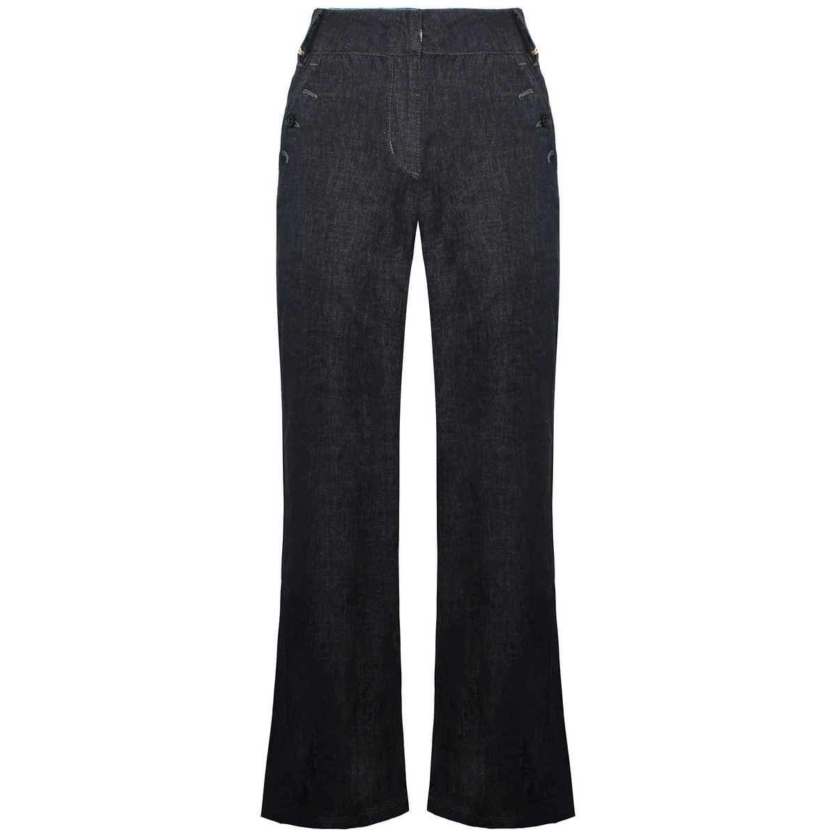 Damen Chambray-Hose mit weitem Bein im Matrosen-Stil
