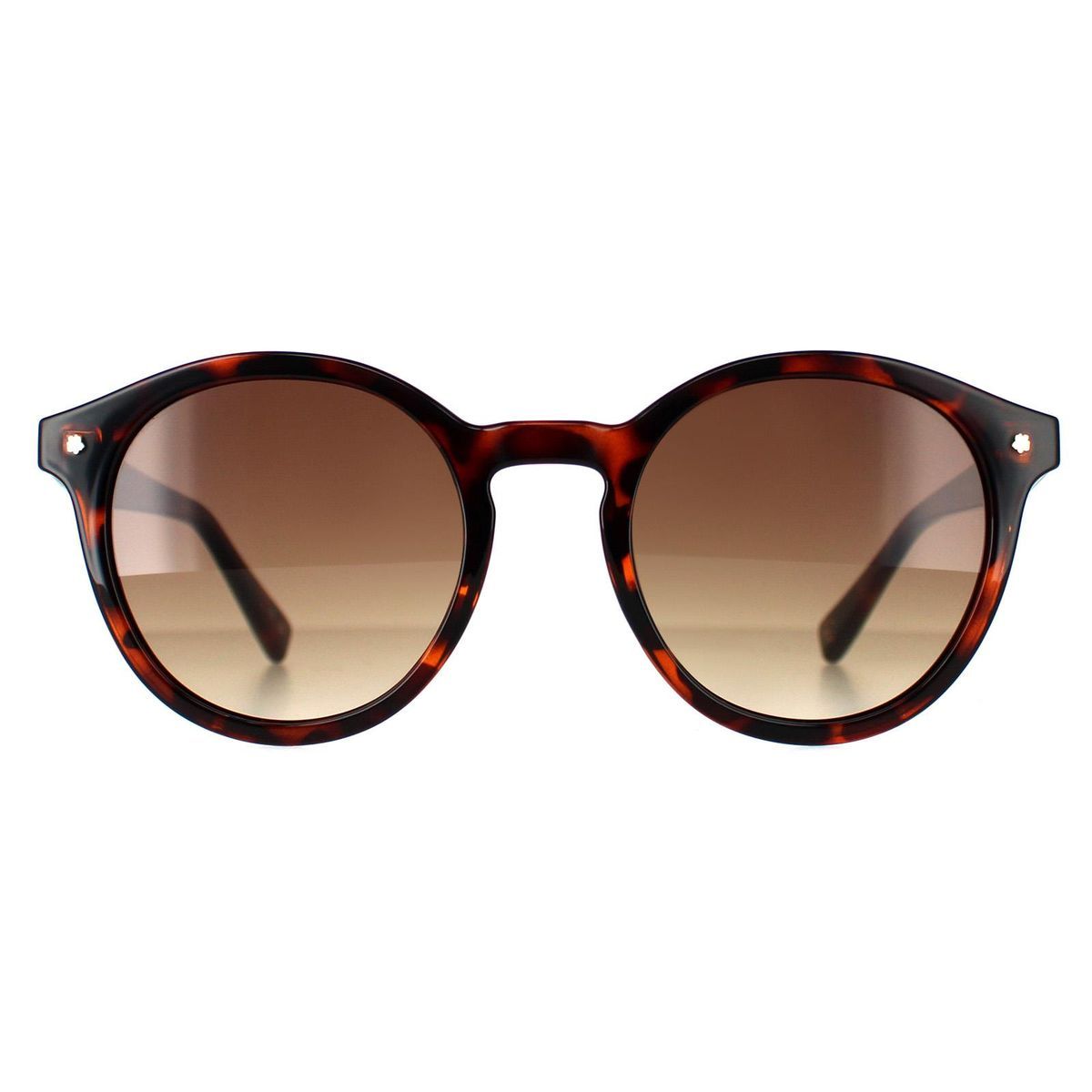 Runde Schildpatt-Sonnenbrille mit Farbverlaufsglas