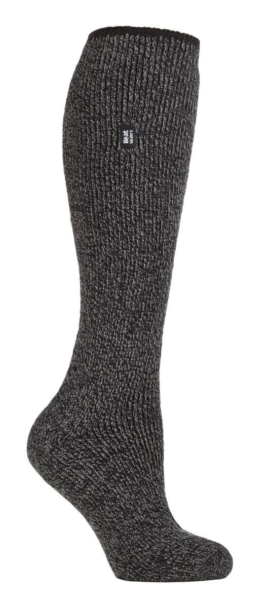 Heat Holders Damen-Thermosocken mit langem Bein, verstärkt, 2,9 TOG, Outdoor-Merinowolle-Thermosocken für den Winter, Schwarz