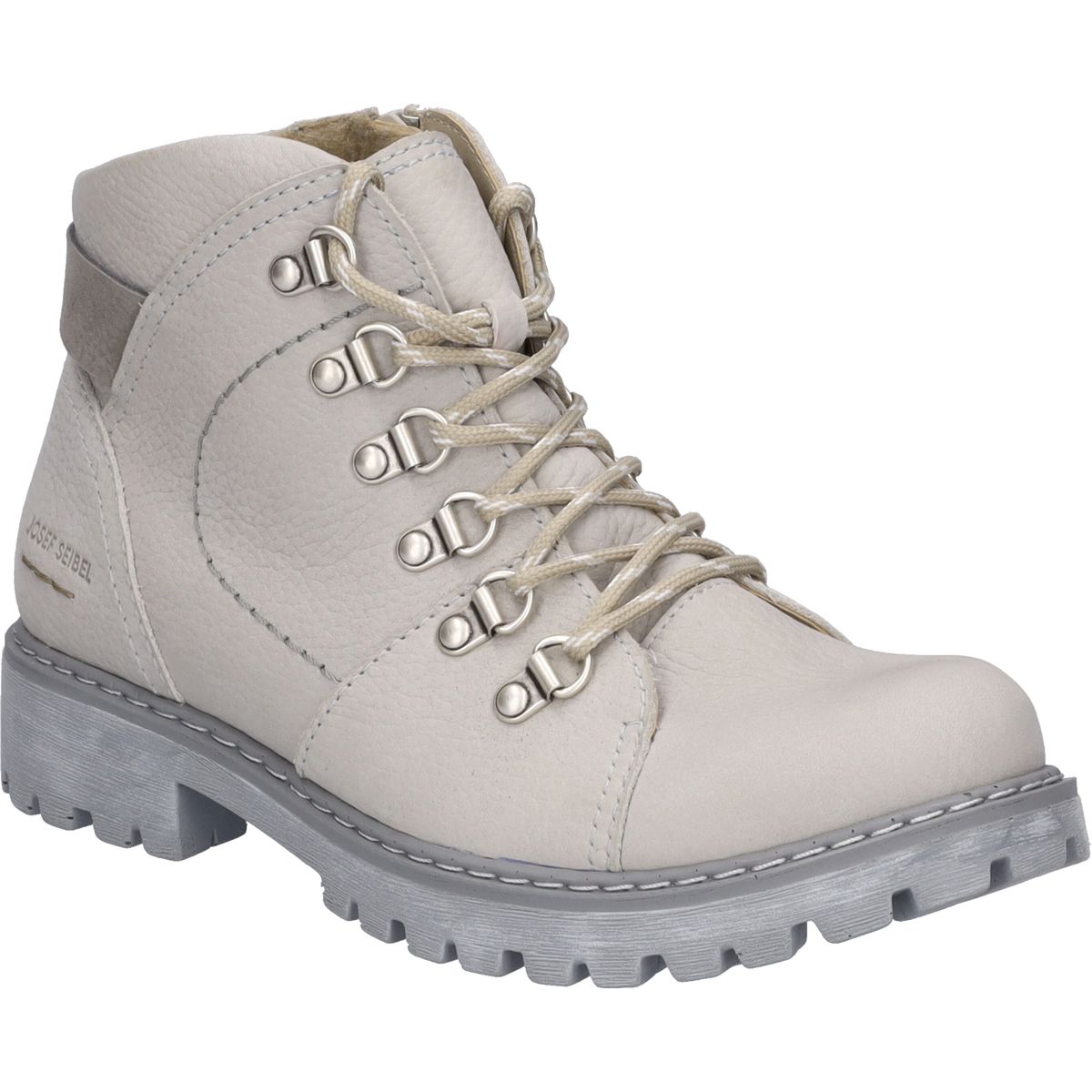 Damen-Lederstiefelette mit Schnürsenkeln