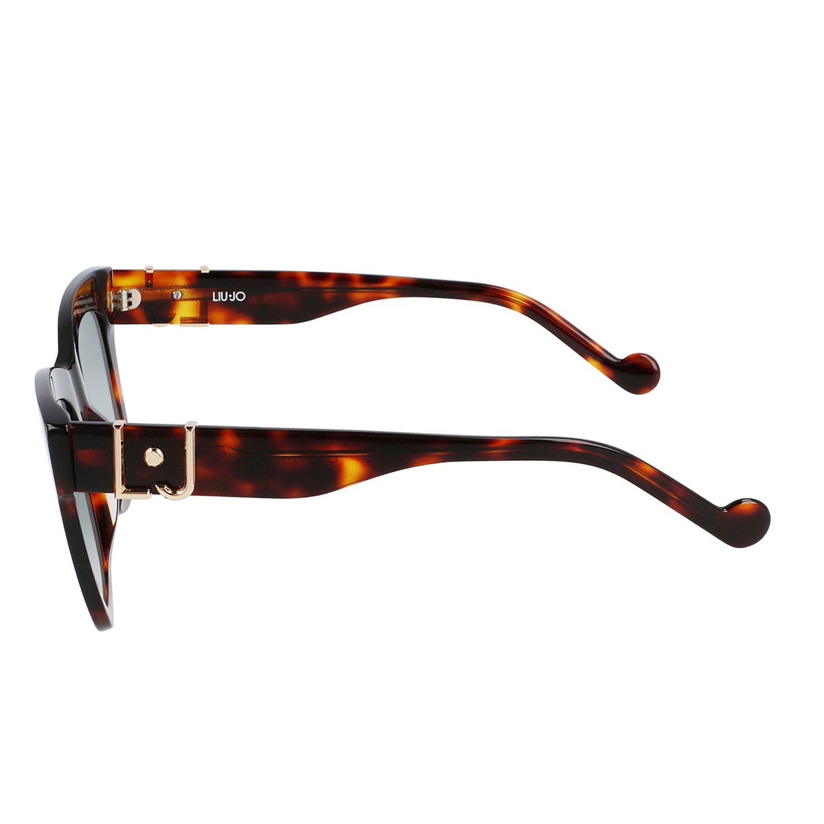 Elegante quadratische Sonnenbrille in Schildpatt-Optik