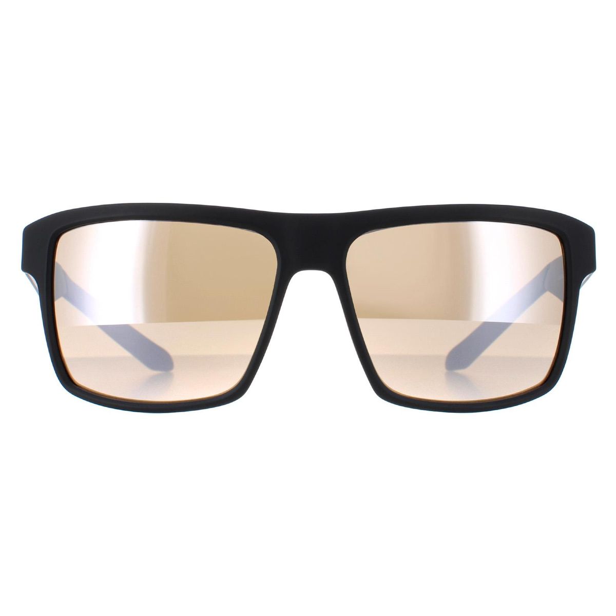 Eckige, matte, schwarze Unisex-Sonnenbrille