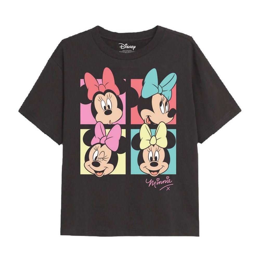 Minnie Mouse Grafik T-Shirt Anthrazit