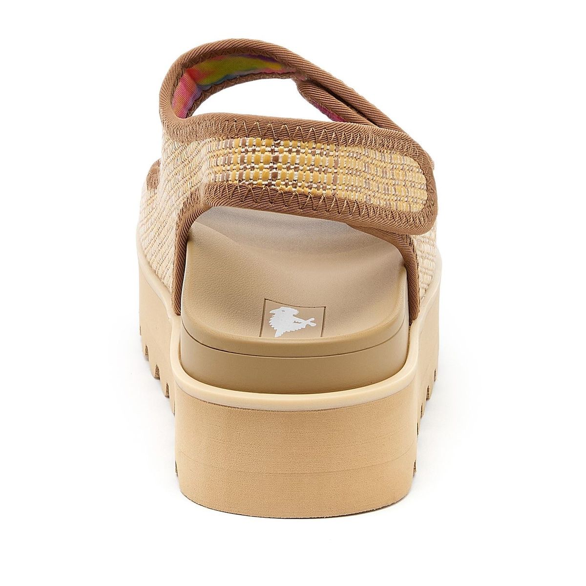 Plateau-Sandalen aus Bastgewebe