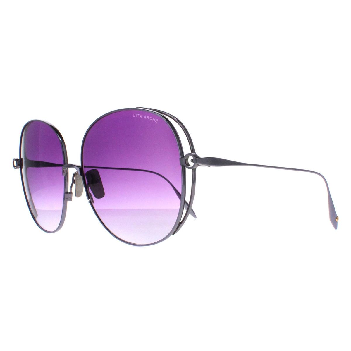 Übergroße runde Sonnenbrille mit Farbverlauf