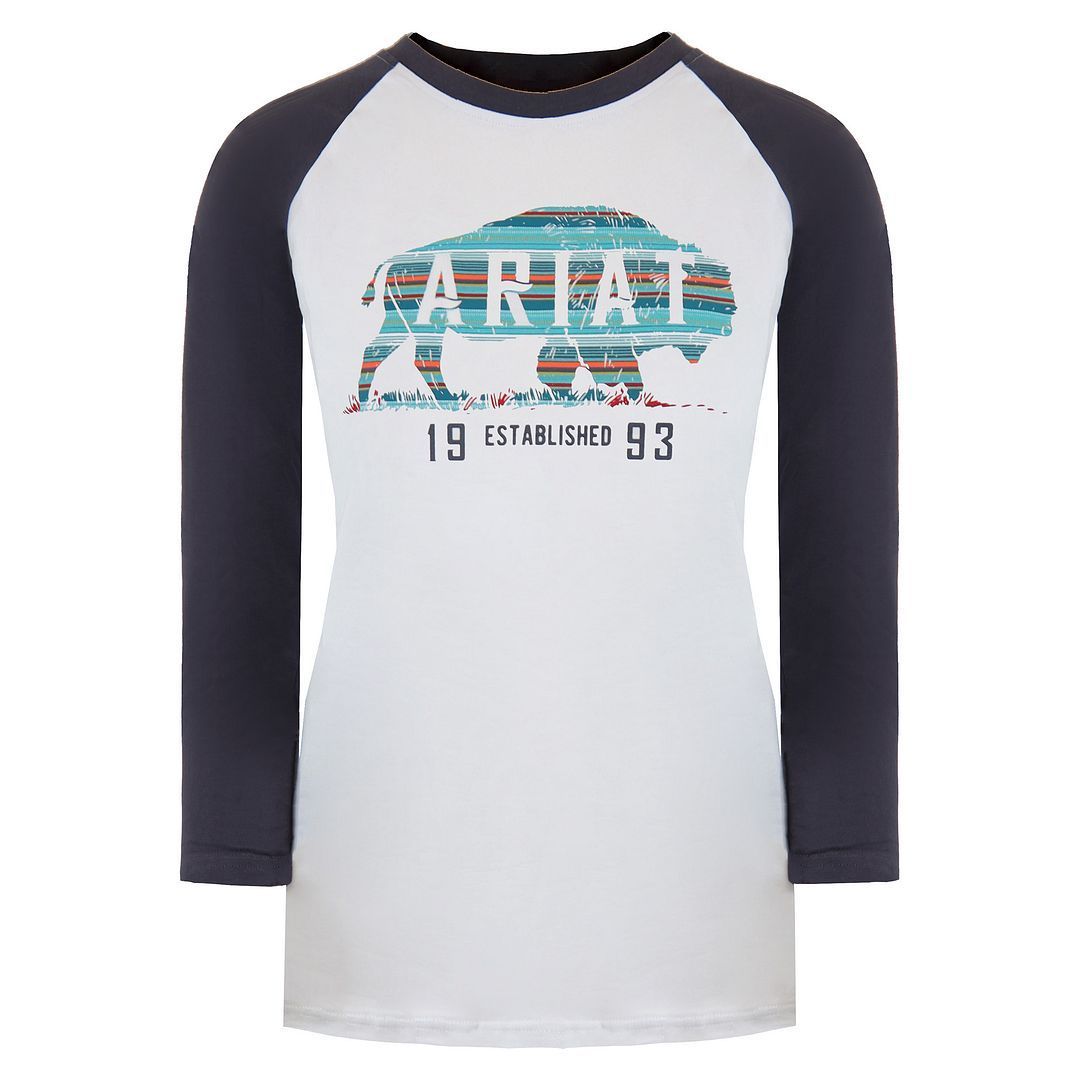 Ariat Logo Grafik Raglan Oberteil