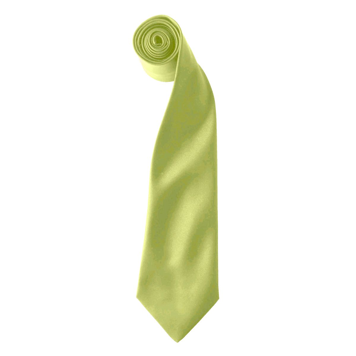 Premier Colours Herren Satin Clip Krawatte (2er Pack) (Limette)
