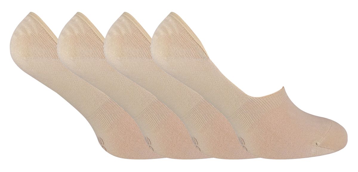 4 Paar Bamboo Invisible Liner Socken Unisex mit Anti-Rutsch-Griff