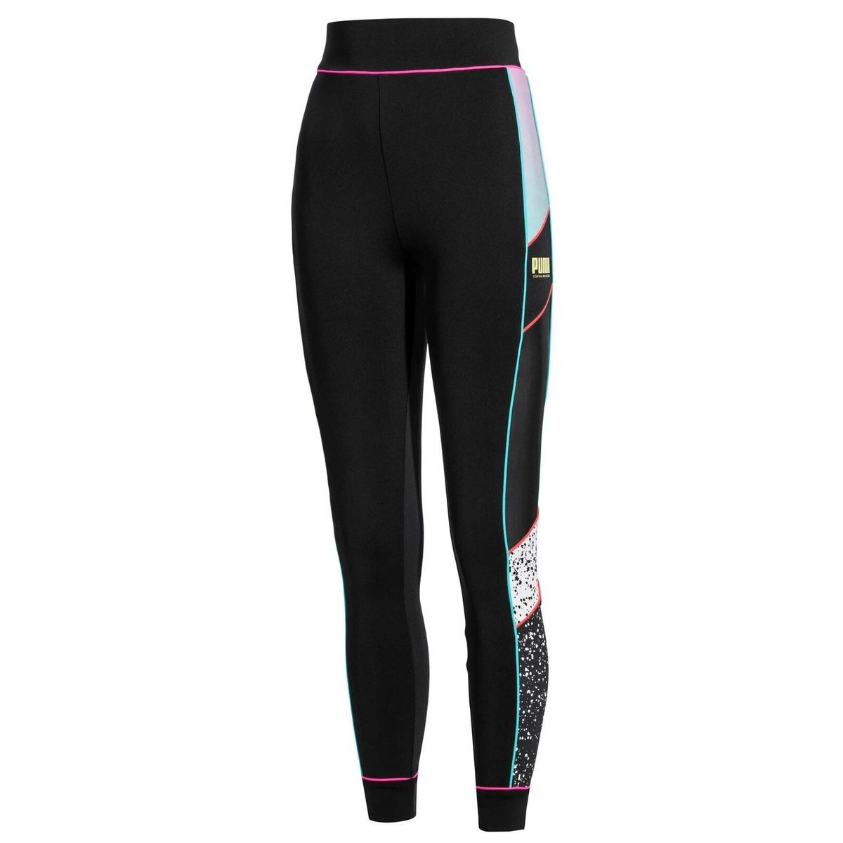 Leggings mit grafischem Print und hohem Bund