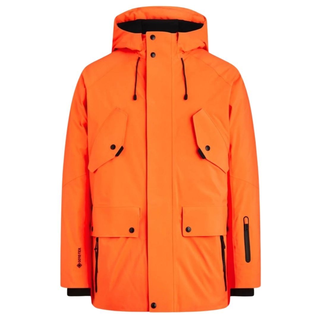 Herren Orange Gore-Tex Daunenparka