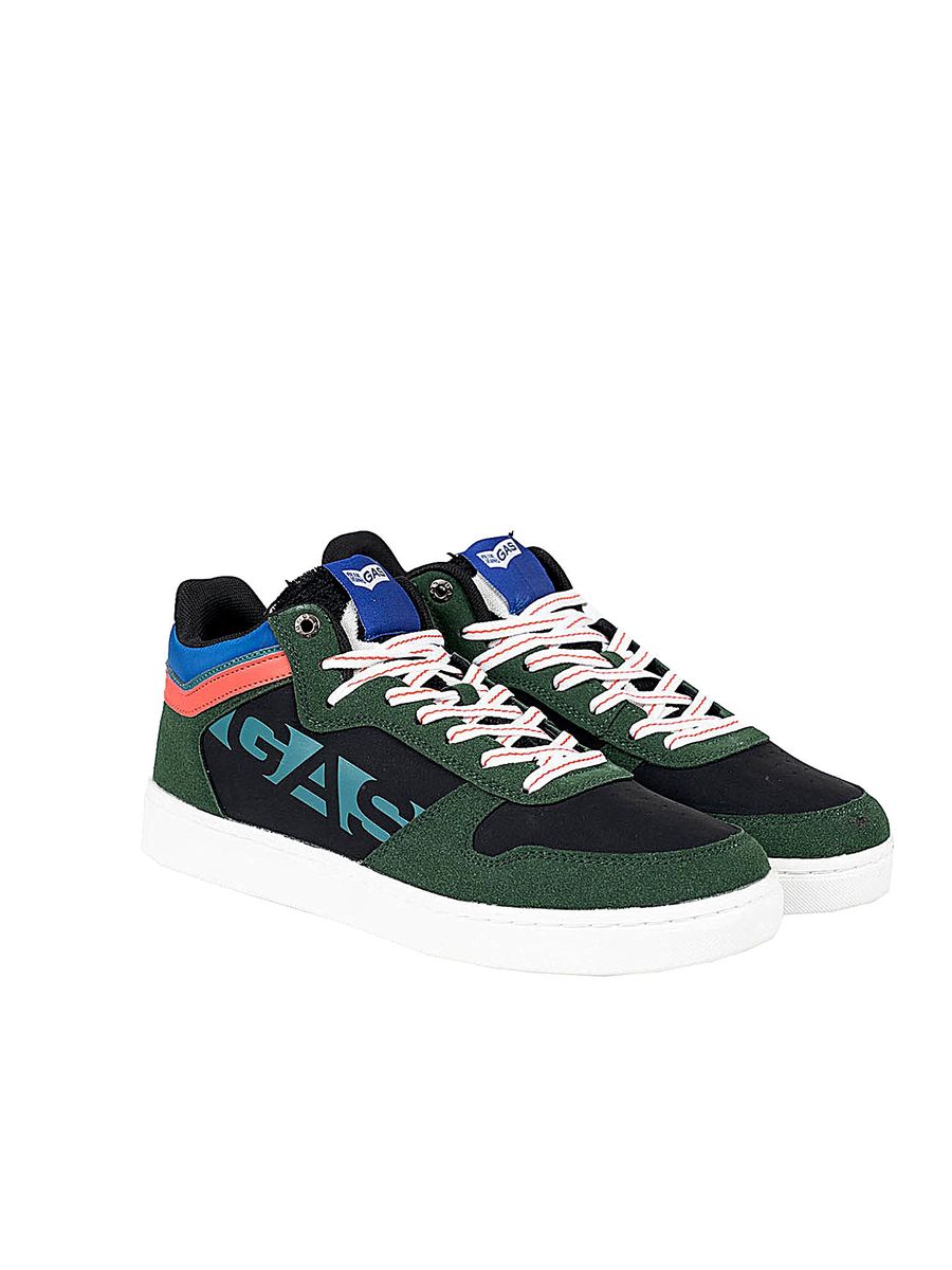 Bunte Mid-Top Wildleder Sneaker