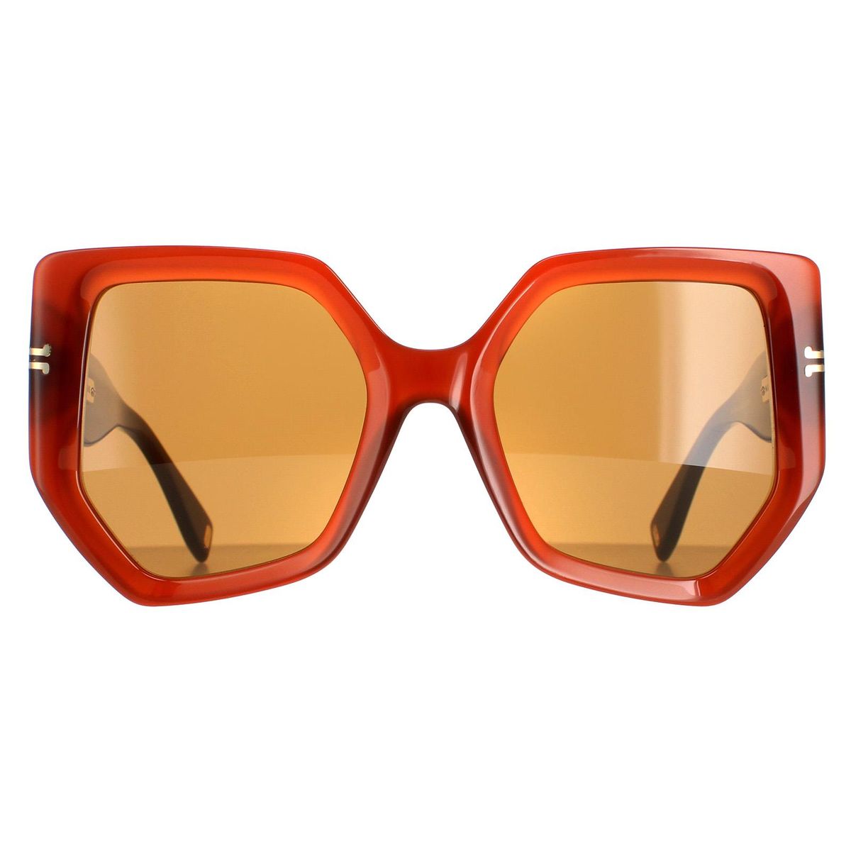 Übergroße Sonnenbrille mit geometrischem Rahmen