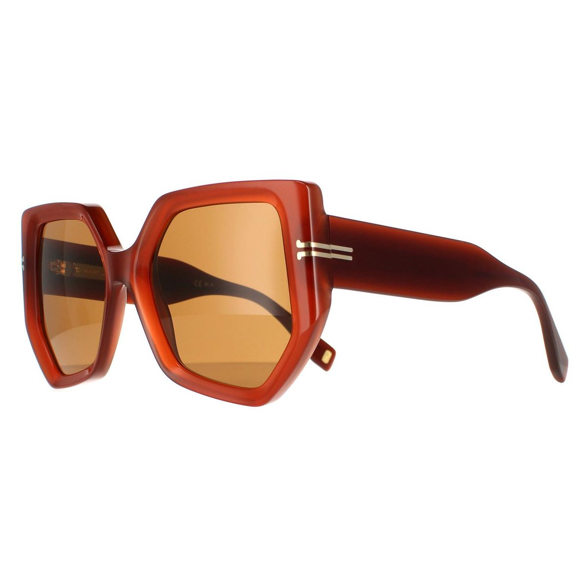 Markante Sechseckige Oversize-Sonnenbrille