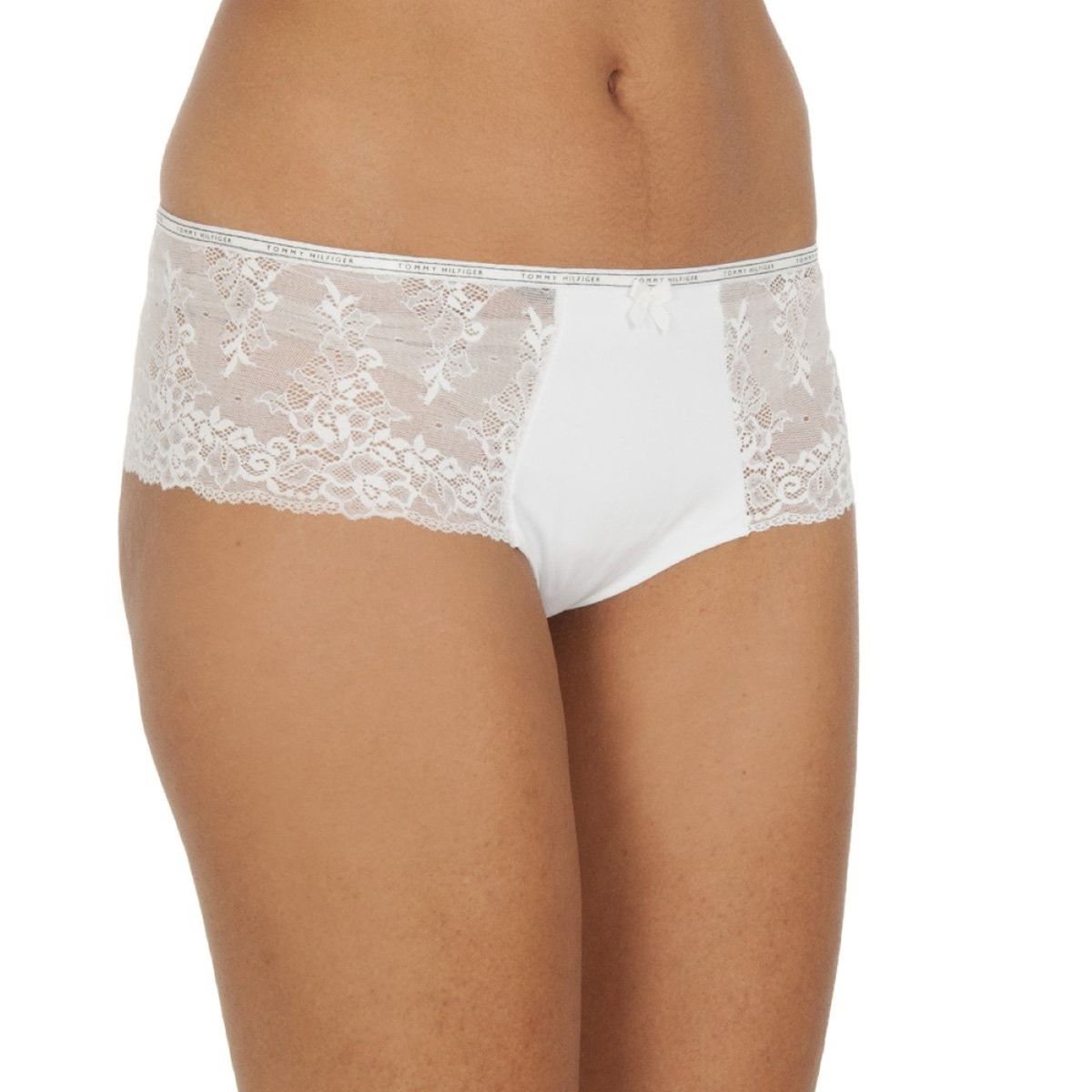 Weiße brasilianische Spitzen-Slips