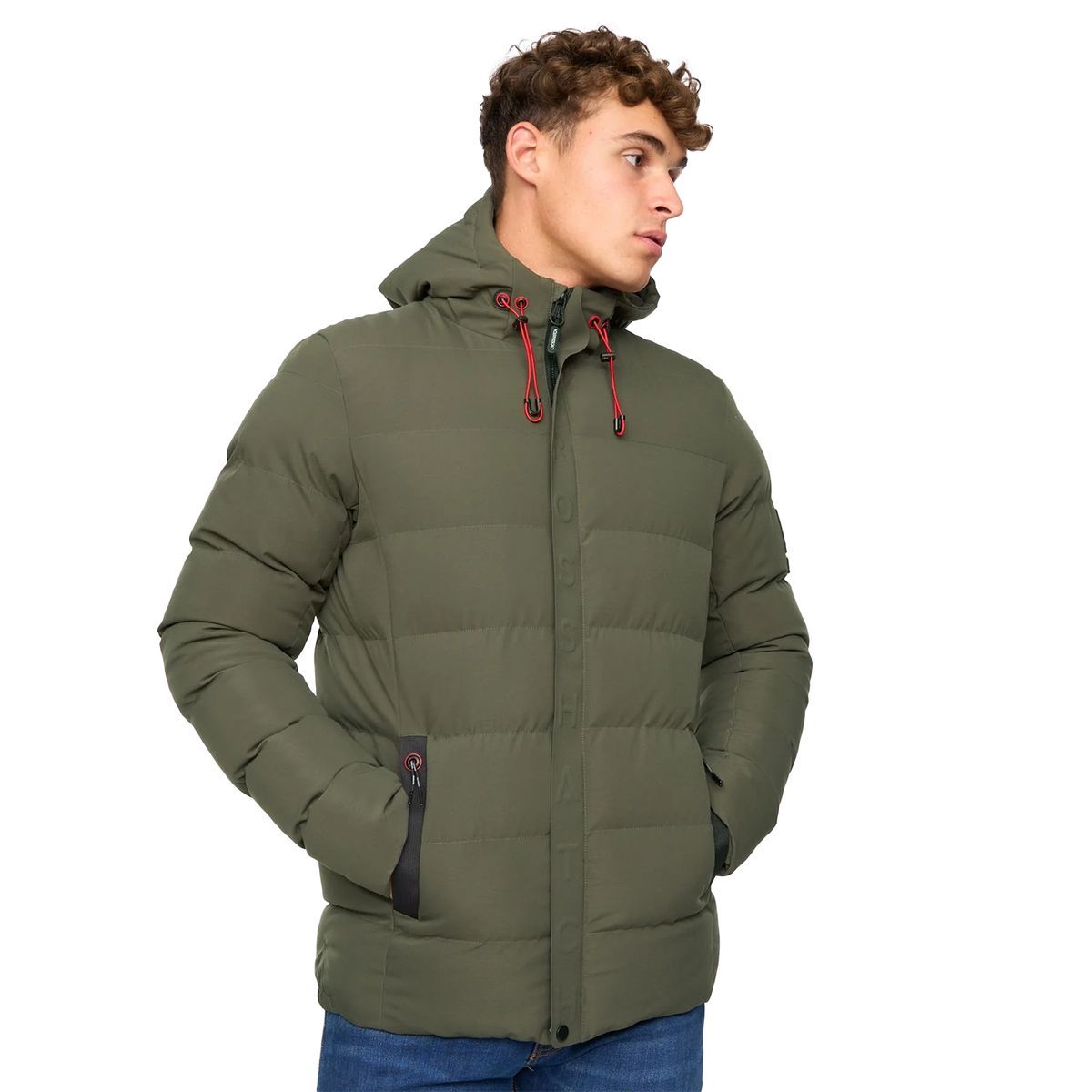 Crosshatch - "Kampleys" Steppjacke für Herren (Oliv)