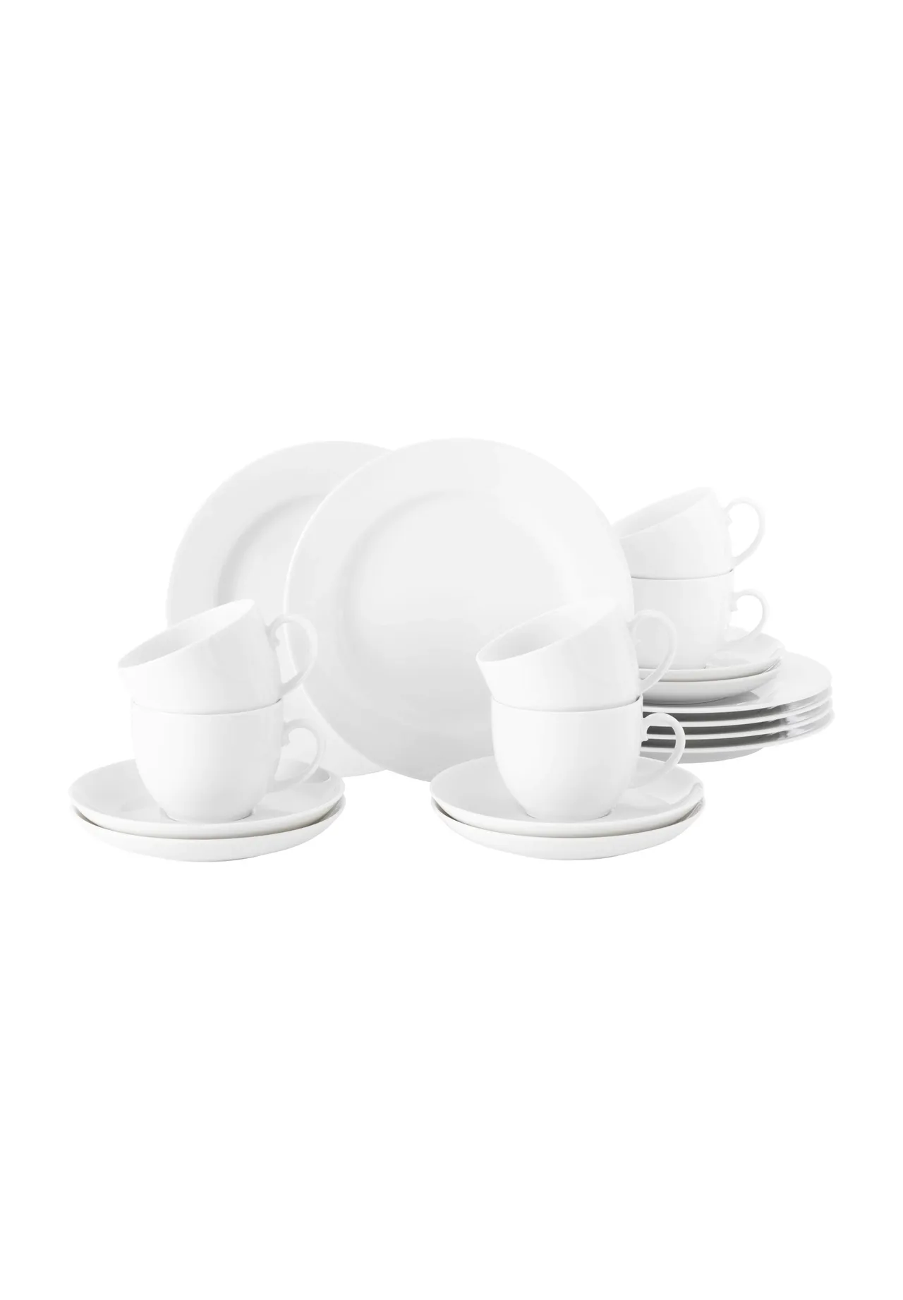 Seltmann Weiden Kaffeeservice "Rondo", 18-teilig, weiß
