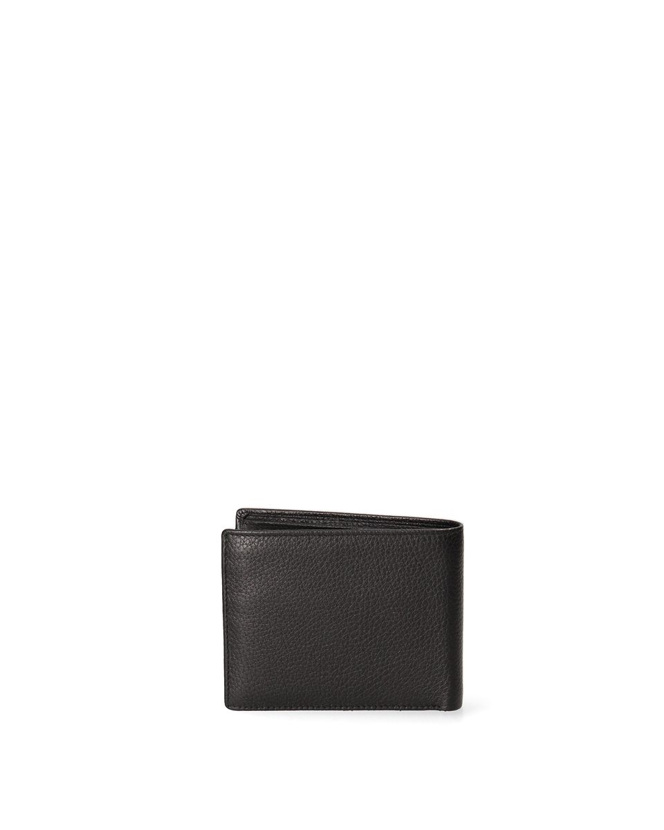 Klassisches Bifold-Portemonnaie aus Narbenleder