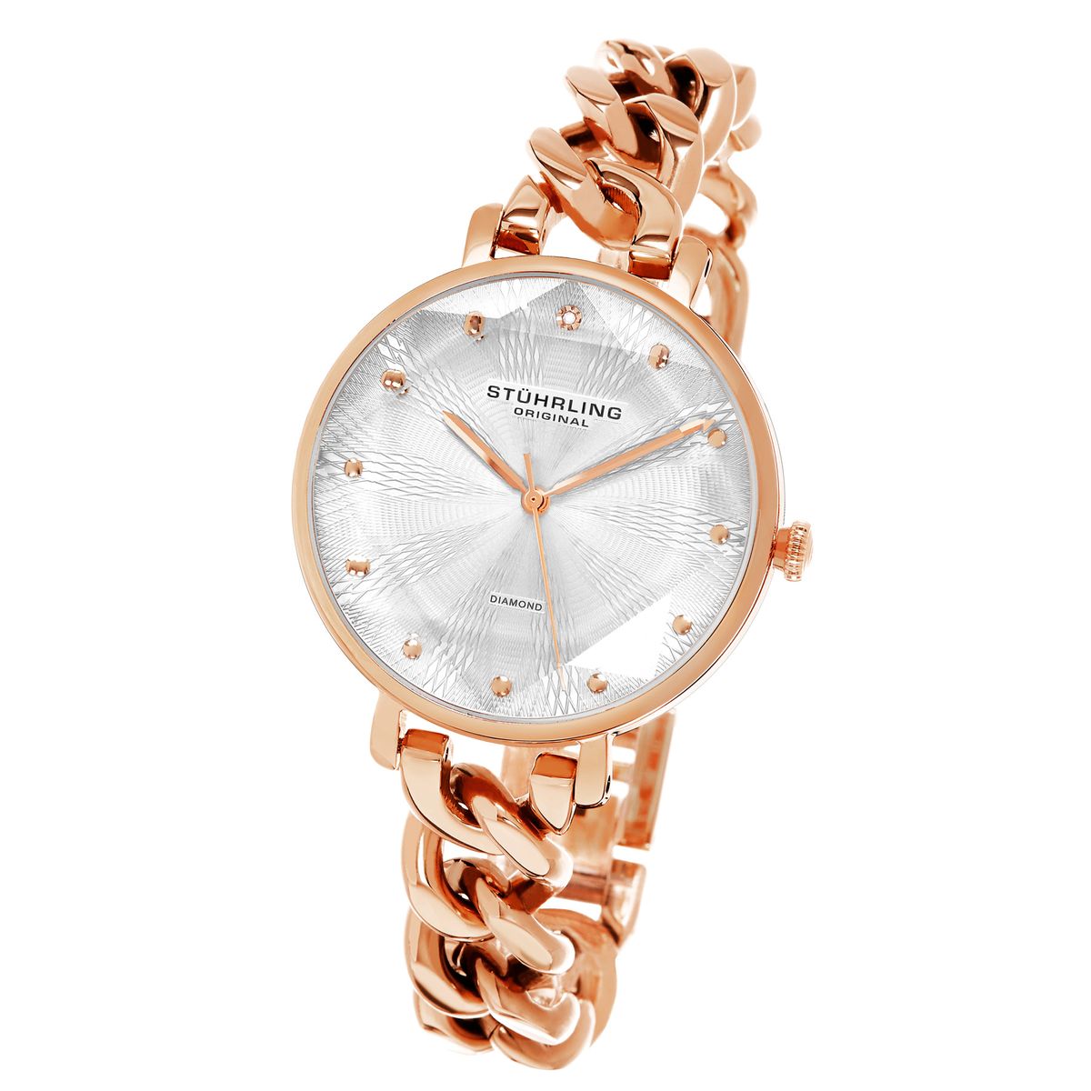 Elegante Quarzuhr mit Gliederarmband