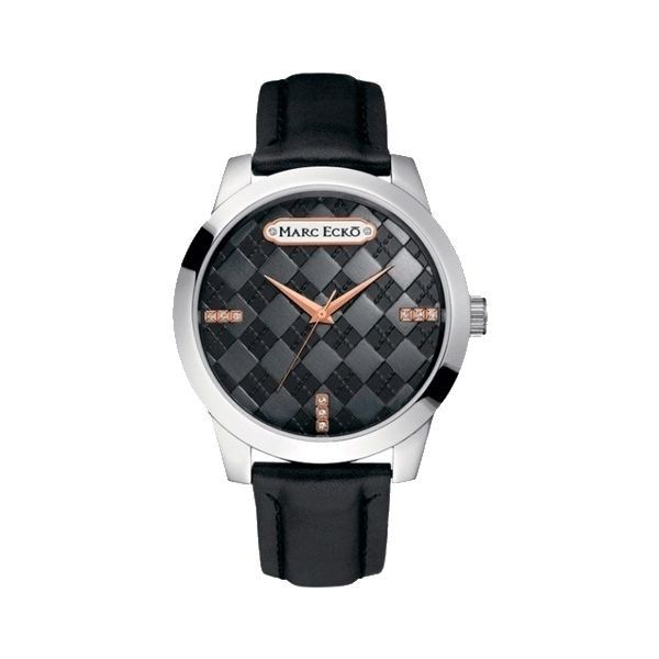 Herren Silberton Schwarzes Zifferblatt Lederuhr