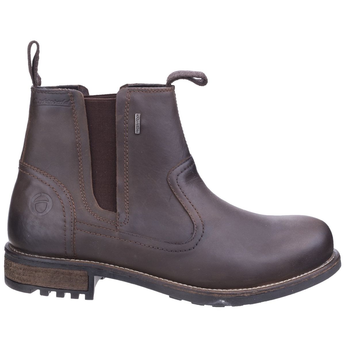 Wasserdichte Leder-Chelsea-Boots zum Hineinschlüpfen