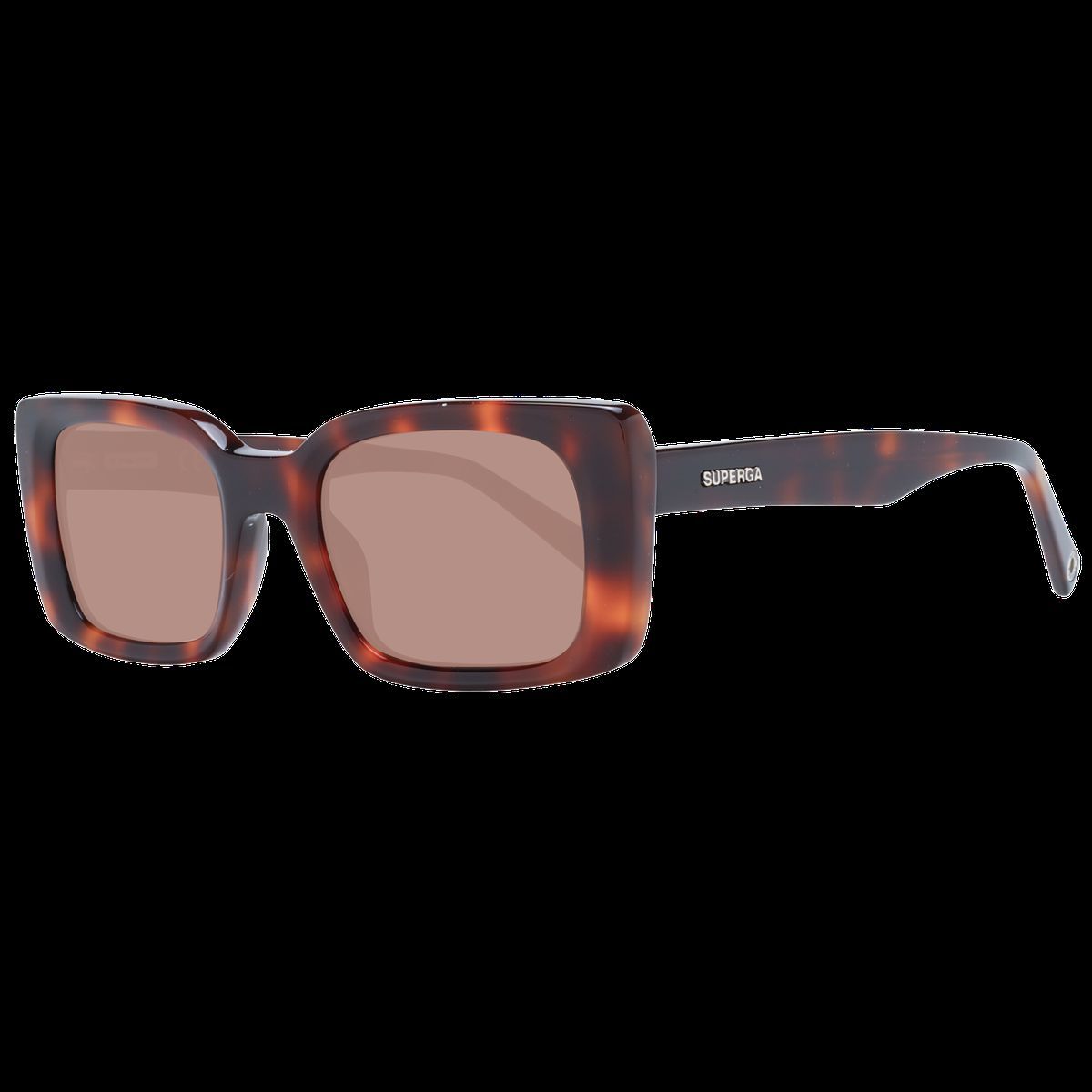 Rechteckige Sonnenbrille in Schildpattbraun