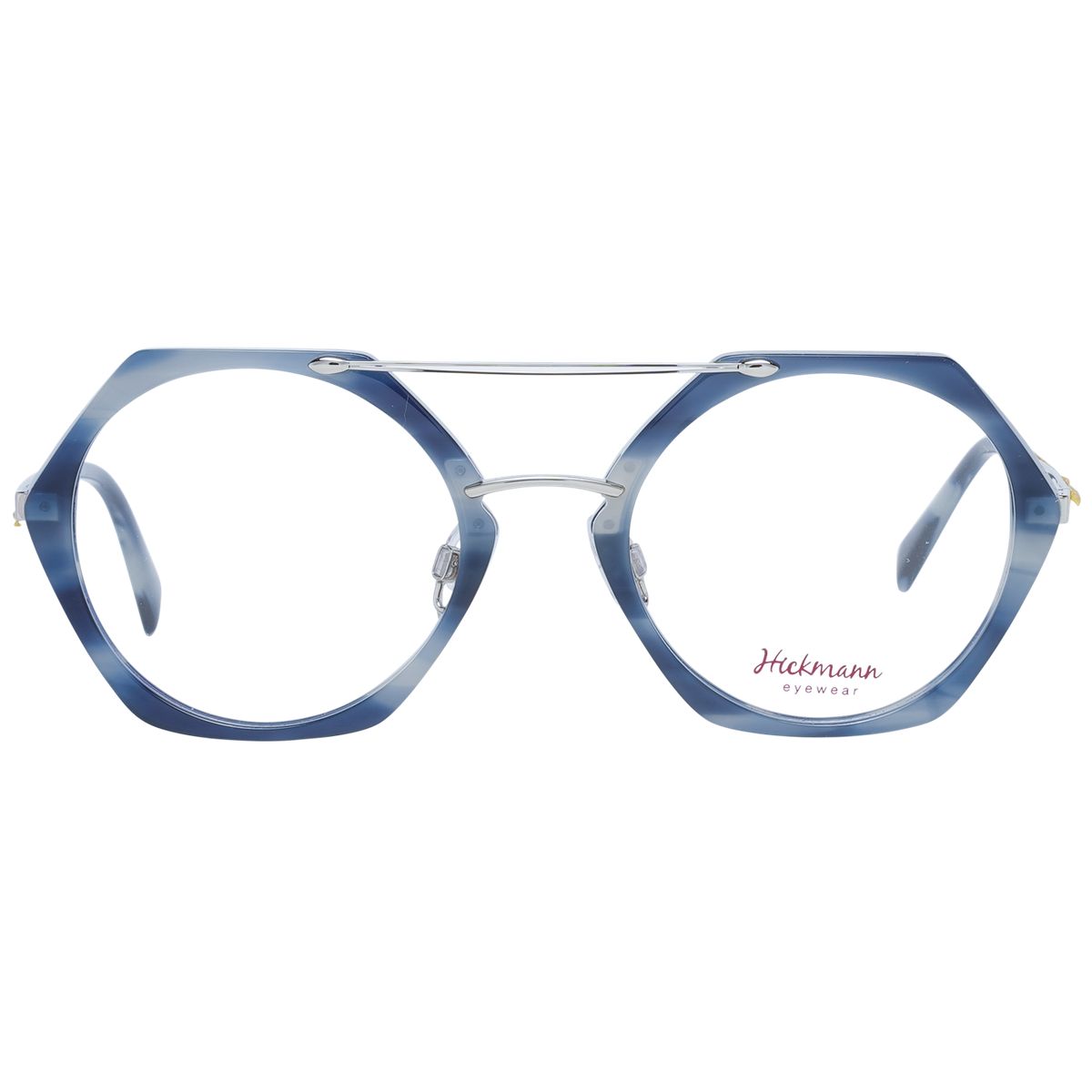 Hexagonale Brille mit Doppelsteg