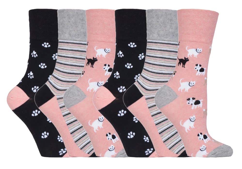 Gentle Grip - 6 Paare Damen Gentle Grip nicht elastische Socken - GG169