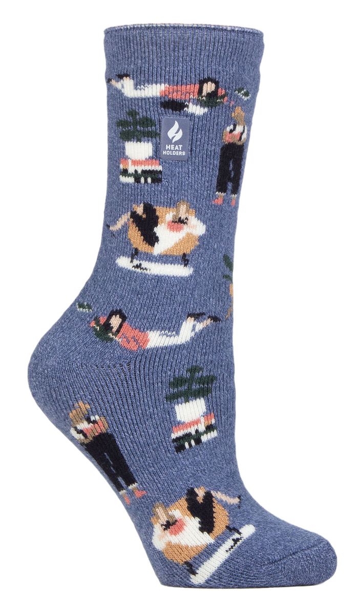Womens Fun Hobby Socken | Heat Holders Lite | Novelty Winter Fleece gefüttert Thermosocken - Bücherwurm