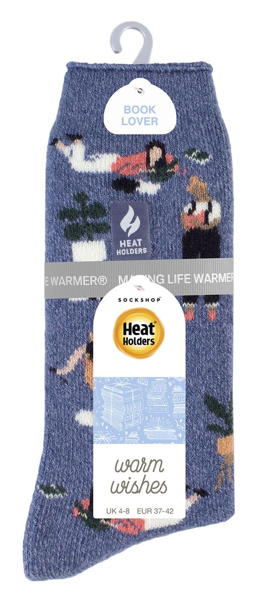 Thermosocken mit Buchliebhaber-Motiv