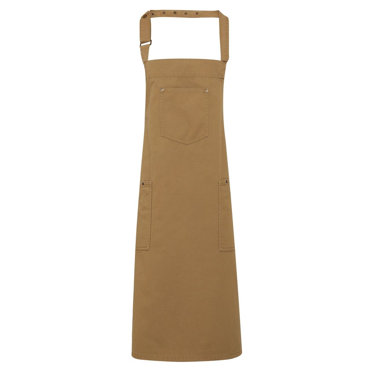Unisex Latzschürze aus Chino-Baumwolle