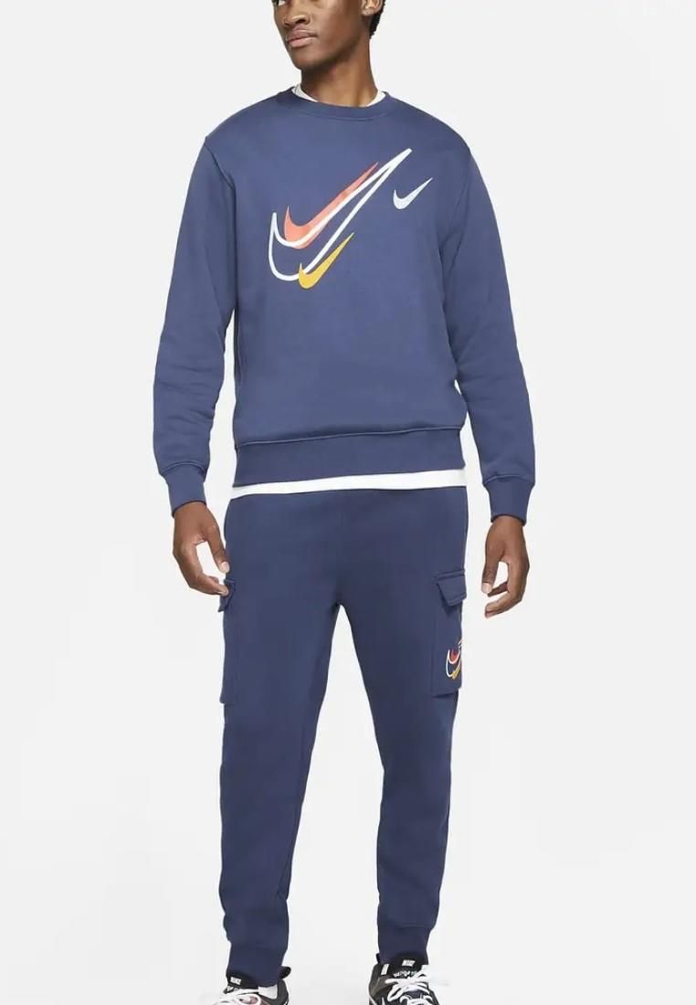 Herren Fleece Rundhals-Sweatshirt und Hosen Set