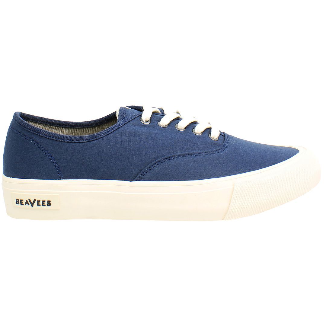 Marineblaue Canvas Low-Top Sneakers