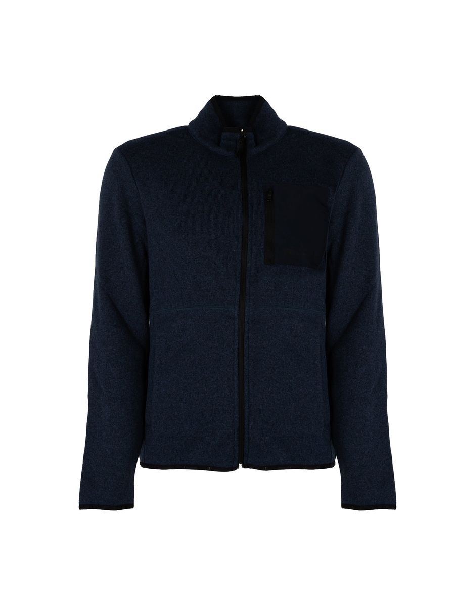 Herren Strickfleece Jacke mit Reißverschluss