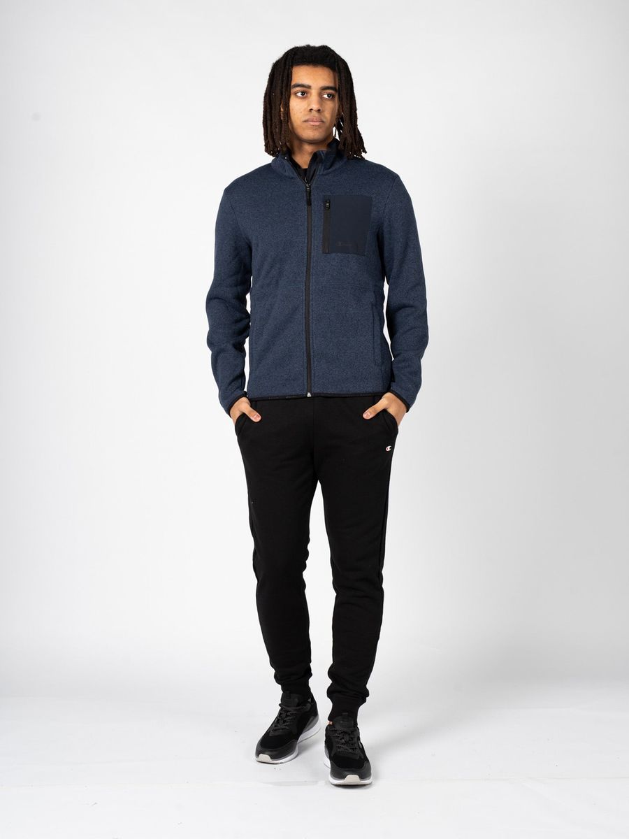 Fleecejacke mit Reißverschluss und Brusttasche