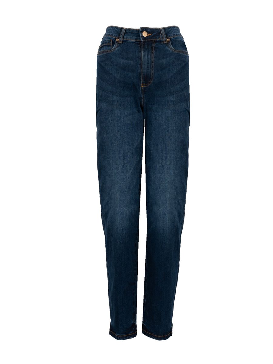 Dunkelblaue Ballon Jeans mit hohem Bund