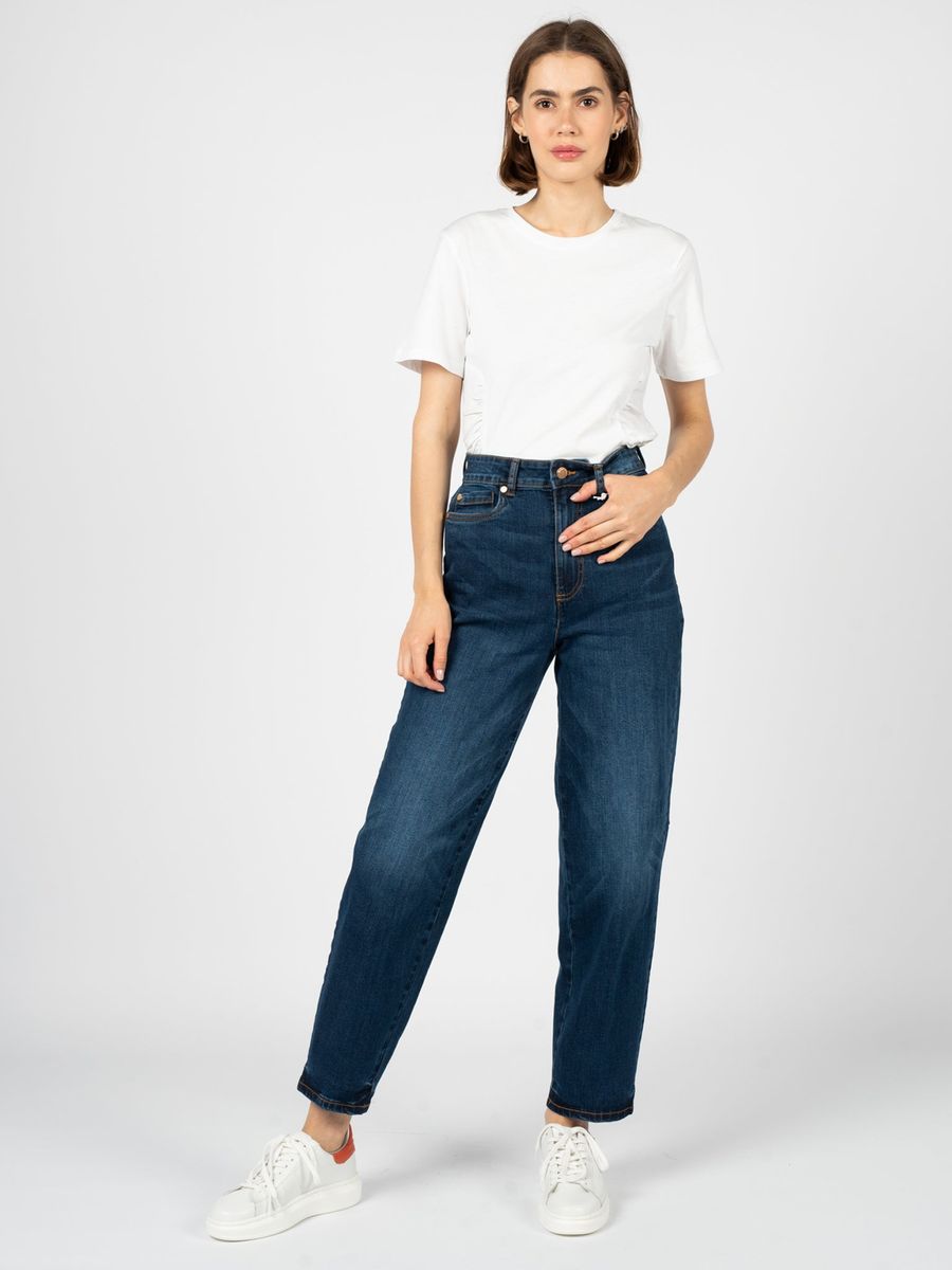 Hochtaillierte Jeans mit Balloon-Bein