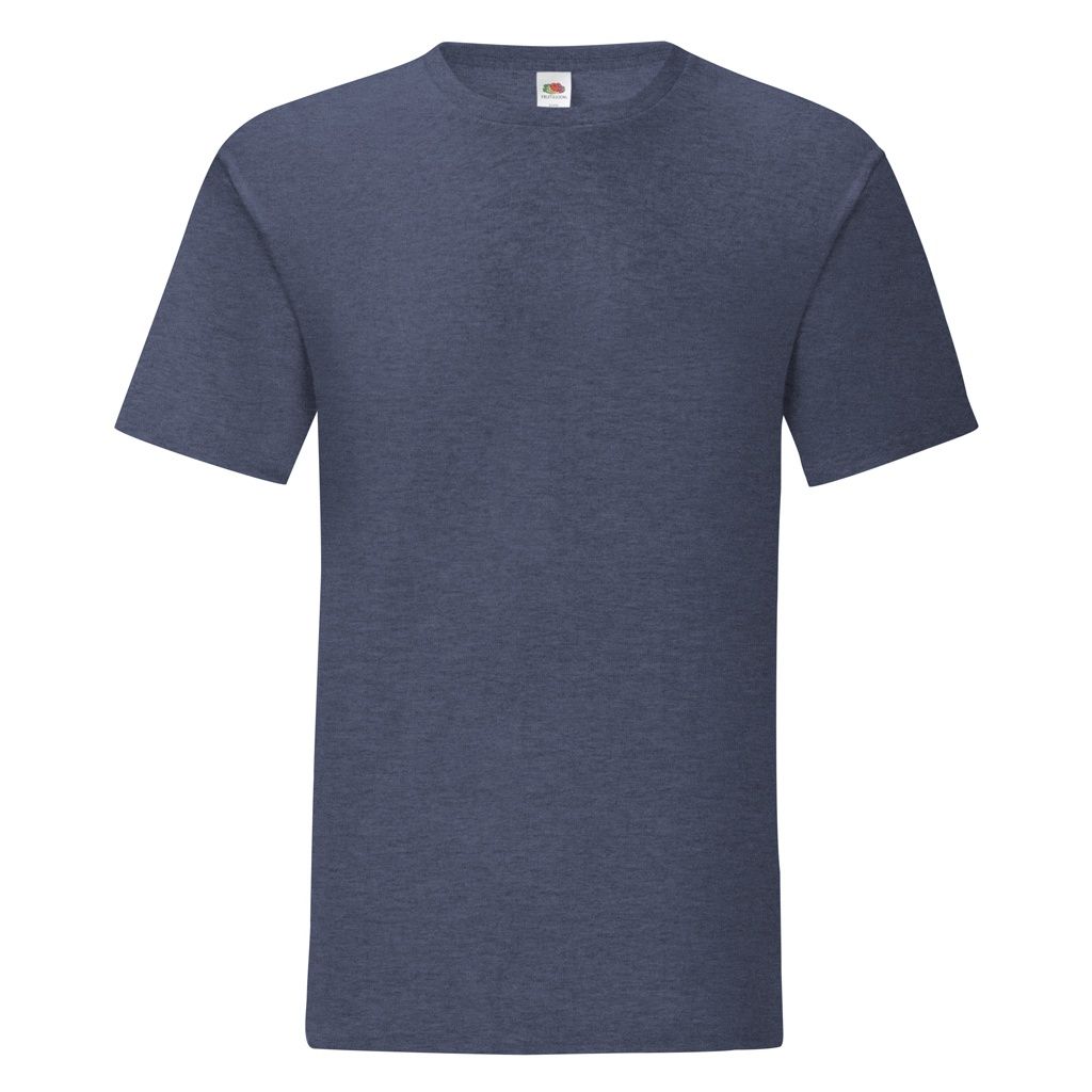 Fruit Of The Loom Herren Iconic T-Shirt (5er Pack) (Heather Navy)