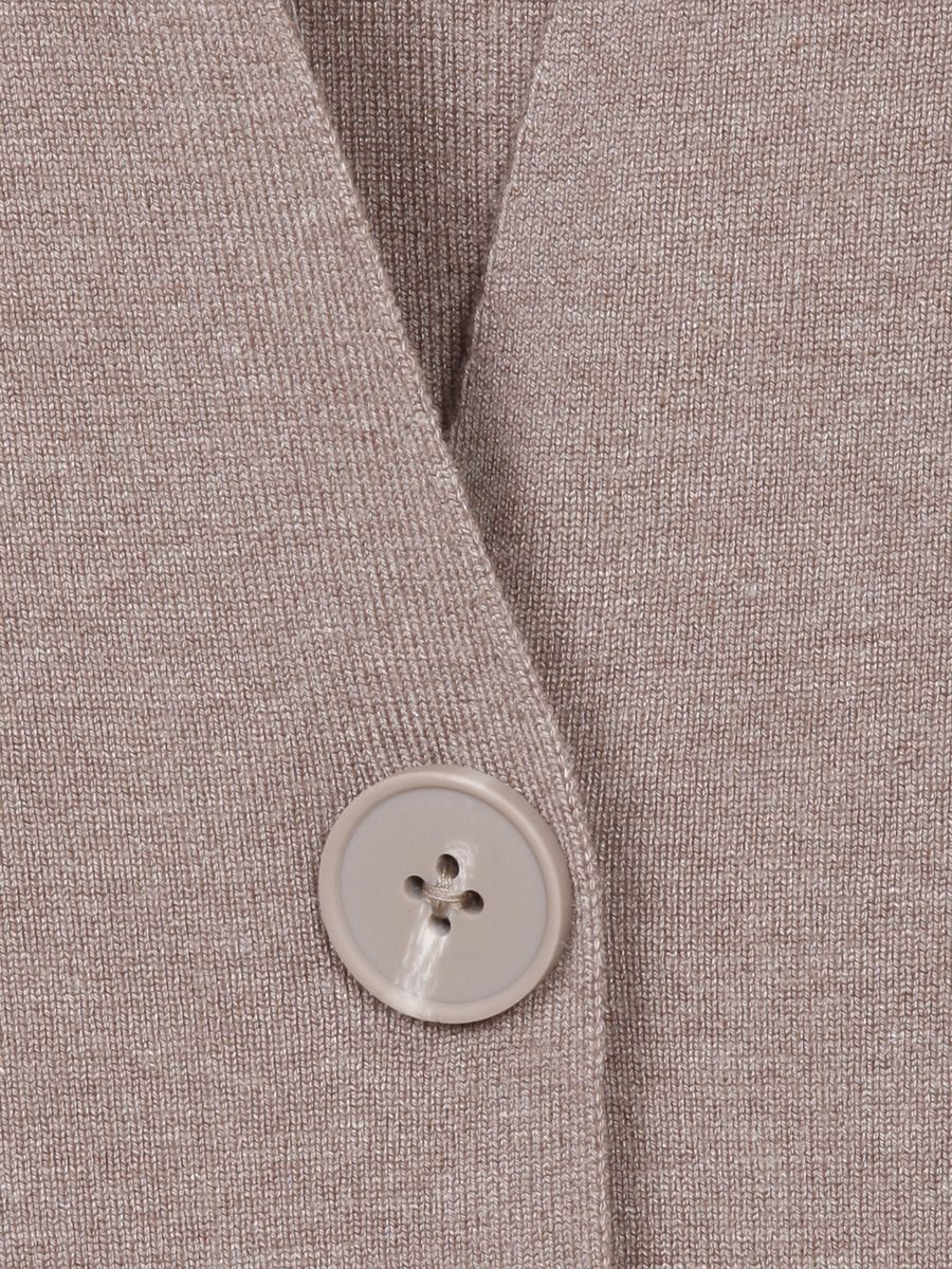 Ärmellose Strick-Cardigan-Weste mit Taschen