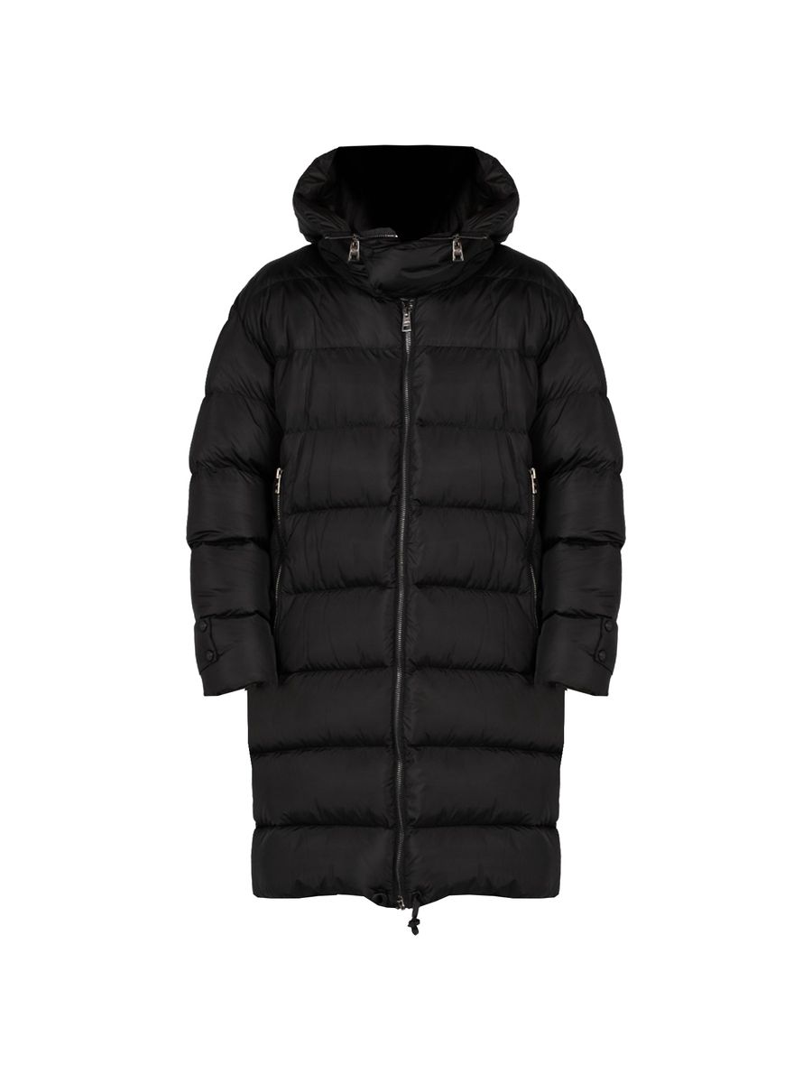 Lange gefütterte Daunenjacke