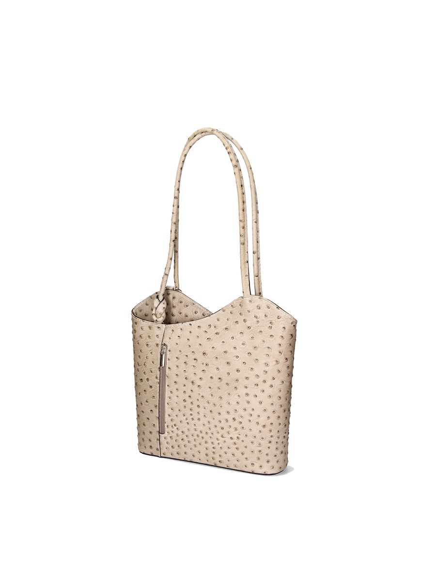 Wandelbare Handtasche aus Straußenleder