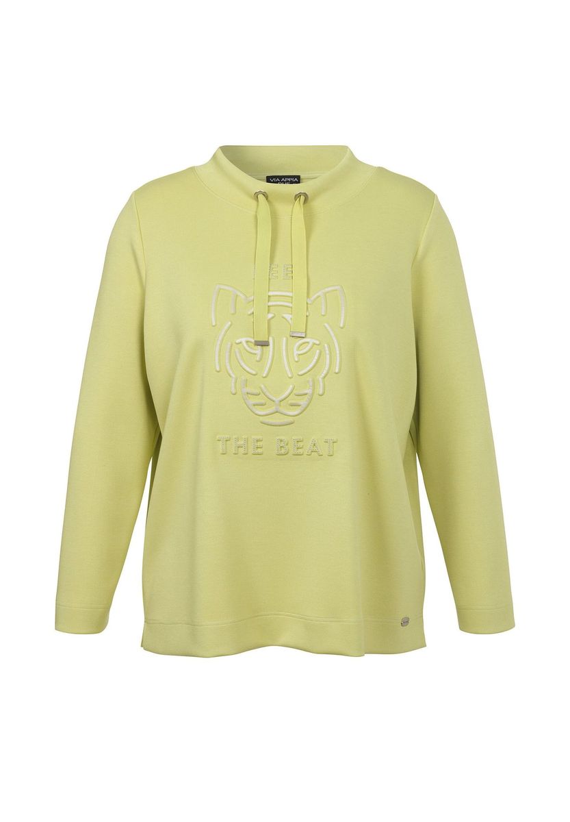 Lindgrünes Sweatshirt mit Tigerdruck