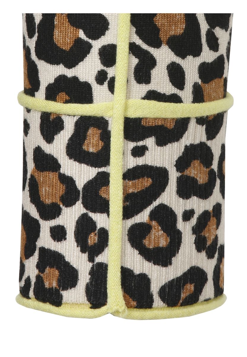 Feinstrickpullover mit Leopardenmuster