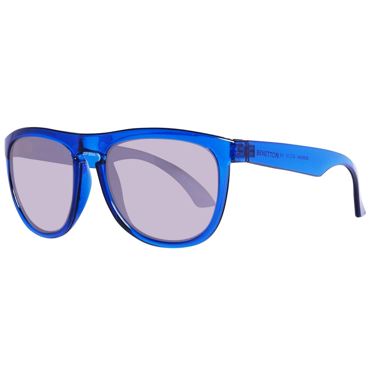 Blaue Sonnenbrille mit eckigem Rahmen