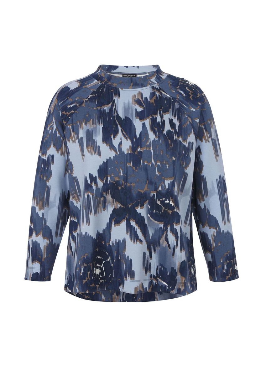 Sweatshirt mit Blumenmuster und Raglanärmeln