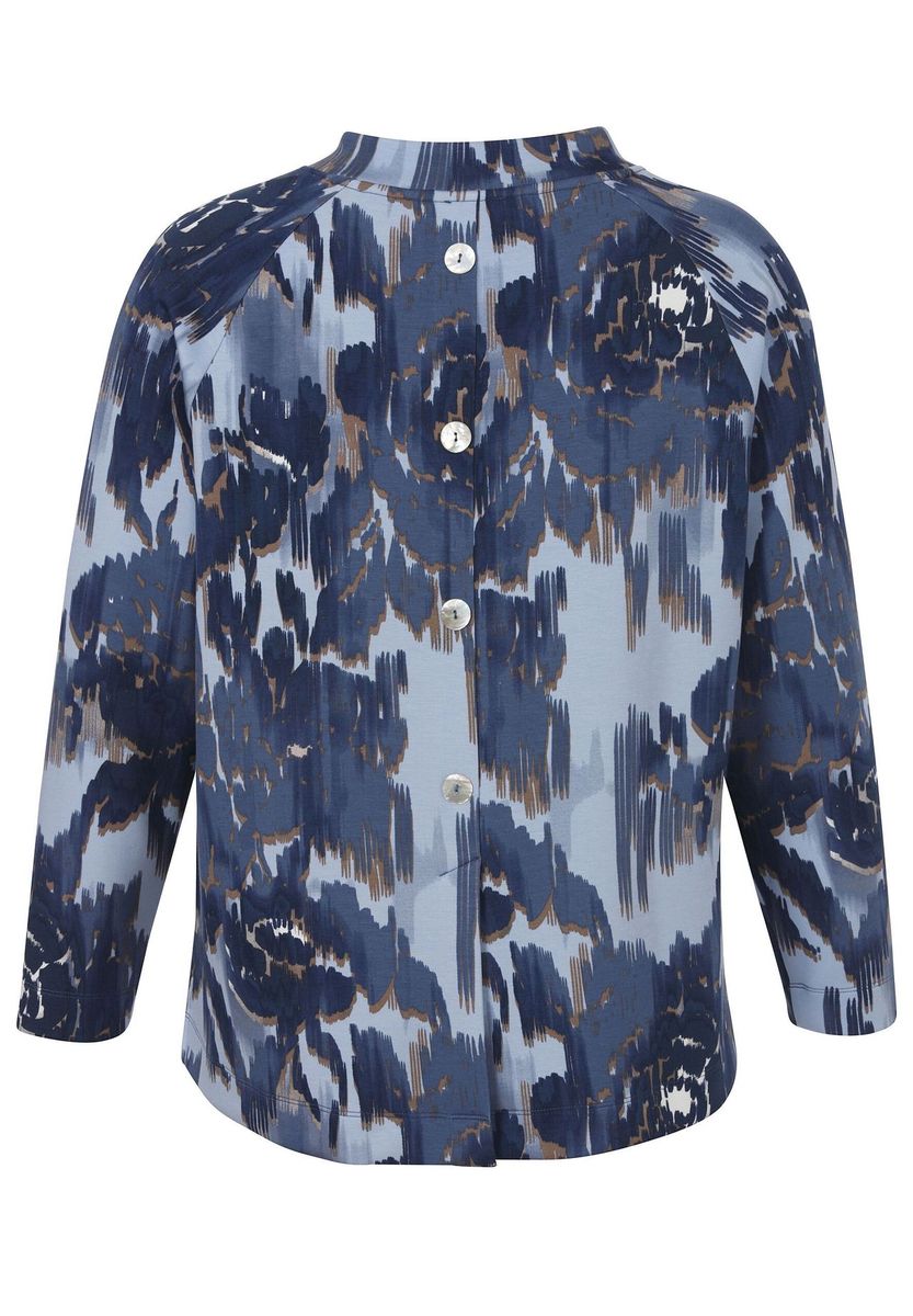 Sweatshirt mit Blumenmuster und Raglanärmeln