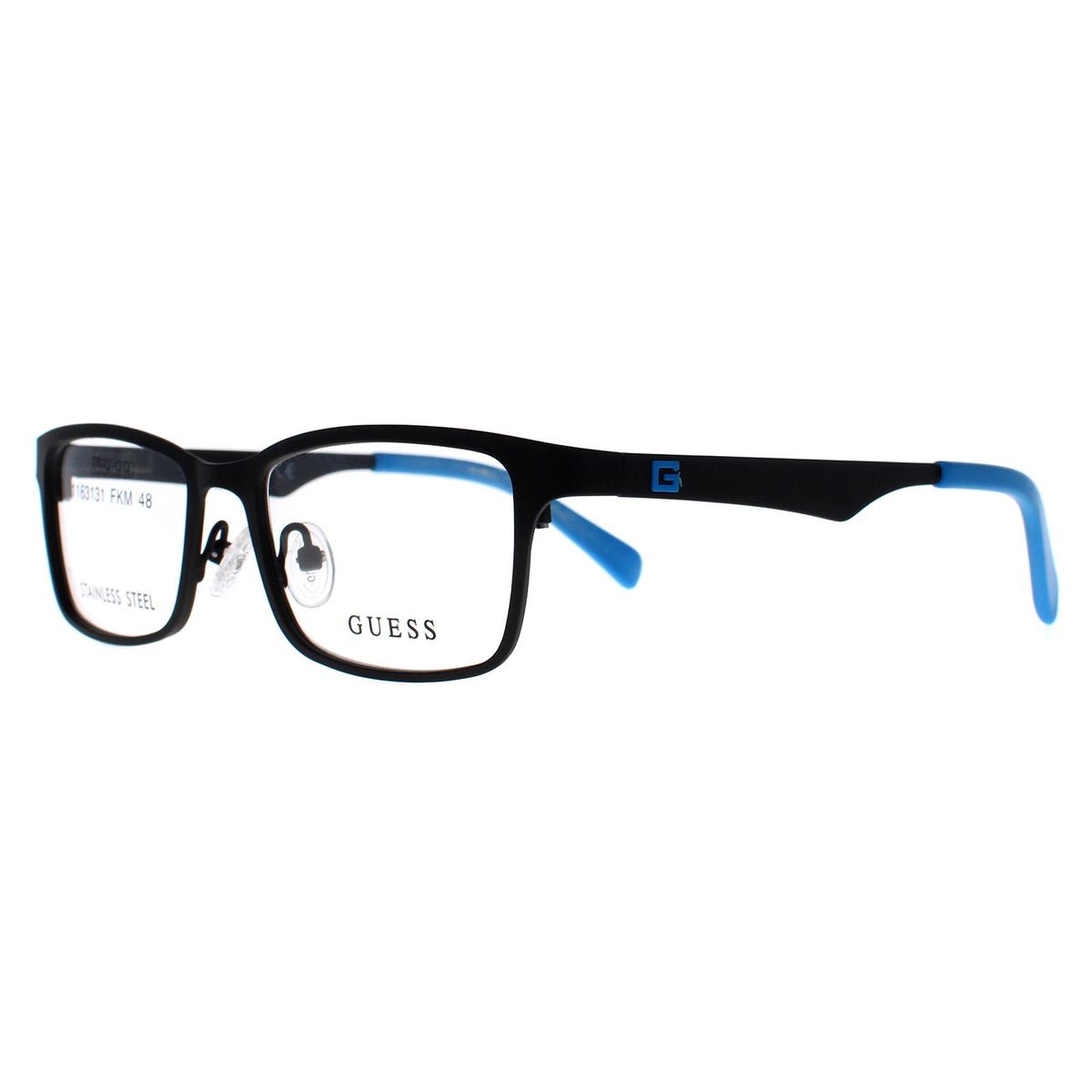 Matte rechteckige Edelstahl-Brille